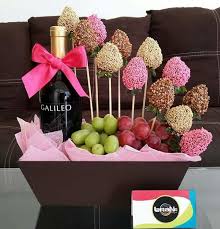 Cajita De Regalo Fruit Basket Gift Chocolate Covered Strawberries Bouquet Homemade Gifts