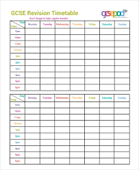 I can't get over the aesthetic of the pages! Free 9 Sample Revision Timetable Templates In Pdf Ms Word