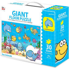 Like all great games for kids and adults, the 3d wooden brain teaser puzzle by sharp brain zone also helps relax you, improve your mood, and help you relieve stress. Braino Kids Giant Floor Puzzle Sea Animals 30 Pieces Buy Online In Bolivia At Desertcart Bo Productid 154354782