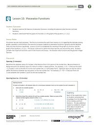 Practice sentences transcribed and translated 1. Lesson 15 Piecewise Functions