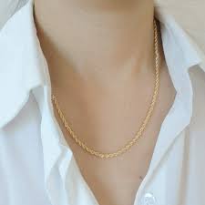 You will be happy to know that many of these rope chains are great for men or for women. Gold Chain Necklace 3mm French Rope Chain Necklace Plated 18k Gold For Men Women 16 30 Available 16 00 Amazon Com