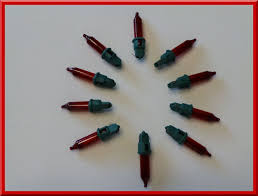 2 5 Volt Replacement Christmas Mini Lights 50 Red Light Bulbs Green Base Red Light Bulbs Christmas Minis Bulb