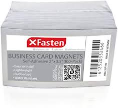 Only 1 available and it's in 2 people's carts. Amazon Com Xfasten Self Adhesive Business Card Magnets Pack Of 100 Weatherproof Peel And Stick Magnetic Business Cards Office Products
