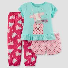 Toddler Girls 3pc Short Sleeve Cow Pajama Set Just One You Made By Carter S Turquoise 2t Whether She S Sl Toddler Girl Outfits Baby Girl Pajamas Cow Outfits