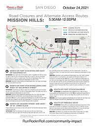 Rock N Roll Marathon Road Closures In Mission Hills October 24 2021 Mission Hills Business Improvement District