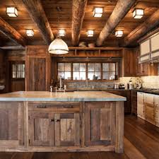 The barstools are by mcguire. Log Cabin Kitchens Houzz