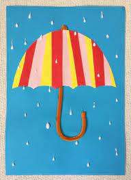 What kind of paint do you use to paint an umbrella? Umbrella Paper Strip Pattern Craft