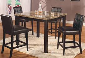 A dining room table is an important part of your home. Gtu Furniture 5pc Counter Height Table With Faux Marble Top And 4 High Chairs Dining Set Black Furniture Jmd Furniture Dining Room Sets