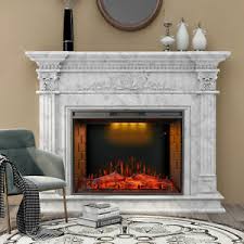 This enhances the traditional masonry open look of the fireplace. Merax 28 30 33 Inch Led Recessed Electric Fireplace W Top Light Only Fireplace Ebay
