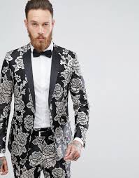 Black And Silver Suit Jacket Devils Advocate Silver Floral Embroidered Skinny Fit Suit Jacket Bla African Men Fashion Mens Suit Coats Skinny Fit Suits