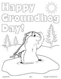 Can you color and find all the little groundhogs on this page! Printable Groundhog Day Coloring Page Happy Groundhog Day Groundhog Day Kindergarten Groundhog Day