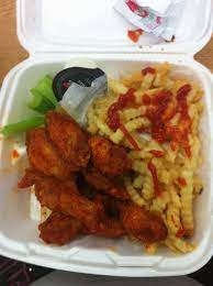 Hot Wings And Fries From American Deli Hot Wing Recipe Food Cravings Food