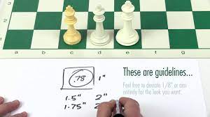 The board and the pieces can't be large, since it may be difficult. Fit Chess Pieces And Board Size Youtube