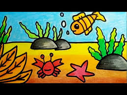 Contoh gambar pemandangan alam untuk anak sd kelas 5 via gambarpemandanganpictur.blogspot.com. Cara Menggambar Pemandangan Laut Bawah Laut Yang Mudah How To Draw Seascape Simple Step By Step Litetube