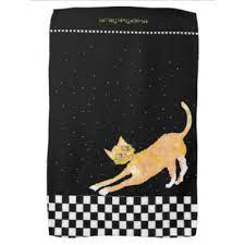 Skip The Curious Cat Kitchen Towel Cat Glasses Ginger Cats Funny Cat Gifts