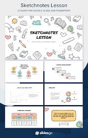 Turn Your Lesson Into An Easy Teaching Experience With This Free Sketchnot In 2020 Powerpoint Presentation Design Powerpoint Design Templates Cute Powerpoint Templates