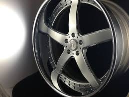 20 Inch Black And Silver Rims 20 Inch 5 Spoke 3pc Wheels Brushed With Clear Center Chromed Outer Lip Rims For Cars Matte Black Cars Car