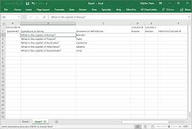 Create Flash Cards In Excel With Flash Card Assistant