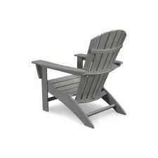 Polywood Grant Park Traditional Curveback Gray Plastic Outdoor Patio Adirondack Chair Ad440gy The Home Depot In 2020 Polywood Outdoor Furniture Adirondack Chairs Patio Patio Chairs