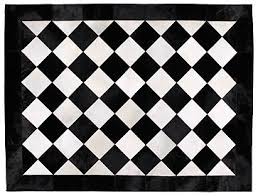 Bedroom Black And White Checkered Rug Sky Rugs Patterned Steerhide Rugs Geometric Rug Painted Rug White Cowhide Rug
