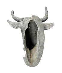 Add to favorites large bull head bone. French Zinc Bulls Head Wall Mount At 1stdibs