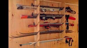 How To Make A Ski Rack Install Simple Youtube Ski Rack Ski Rack Diy Ski Rack Garage