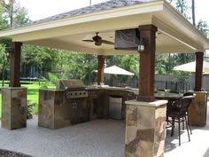 A flat, shed style roof or a more traditional gable roof. 20 Covered Outdoor Kitchens Ideas In 2021 Backyard Backyard Patio Pergola