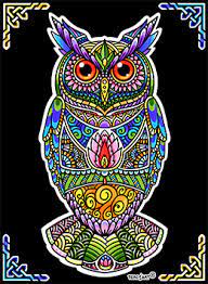 Mosaik tiermandala eule | mandala tiere. G223 Mandala Eule Rsm Shop