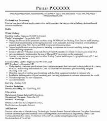 electrical control engineer resume