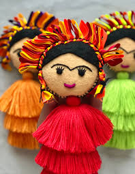 Muñecas De Trapo, Muñecas Maria, Colorful Embroidered Tassel, Feminist Gift  for Women, Tote Bag Tassel, Mexican Tassel, Mexican Party Favor