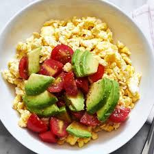 I scooped out some of the avocado for the egg eyeballing how much needed to come out this will vary depending on the size of avocado and egg. Avocado Breakfast Scramble Recipe Eatwell101