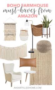 Boho Farmhouse Must Haves From Amazon A Heart Filled Home Diy Home Decor In 2020 Amazon Home Decor Affordable Home Decor Home Decor Inspiration