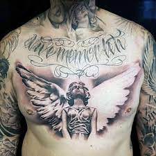 Mens Angel With Wings Chest Tattoo Chest Tattoo Men Wings Chest Tattoo Chest Tattoo Angel