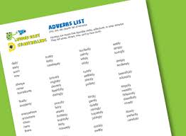 Knowing a great deal is not the same as being smart; Adverbs List For Kids Super Easy Storytelling