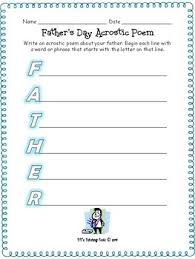 This fun acrostic poem for kids reviews simple sight words about the one place they're most familiar with besides home.school! Father S Day Acrostic Poem Poetry By Titi S Teaching Tools Tpt