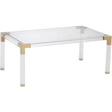 A glass coffee table makes for an elegant, subtle addition to the room, while a coffee table with storage is perfect for creating space for a striking centerpiece. 55 Downing Street Hanna 42 Wide Rectangular Clear Acrylic Coffee Table Target
