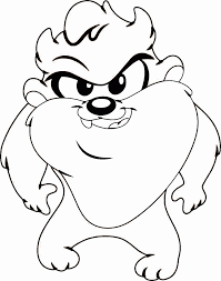 Illustration about tasmanian devil coloring pages on the white background, vector illustration. Baby Taz Coloring Page Coloring Home