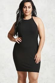 Forever 21 A Knit Dress Featuring A Self Tie Halter Neck Exposed Back And A Bodycon Silhouette Plus Size Outfits Fashion Bodycon Cocktail Dress