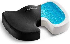 Removable cover for easy cleaning. Comfilife Gel Enhanced Seat Cushion Non Slip Orthopedic Gel Memory Foam Coccyx Cushion For Tailbone Pain Office Chair Car Seat Cushion Sciatica Back Pain Relief Black Amazon Ae