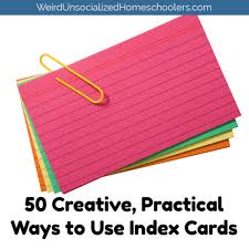 Make your choice from our collection of handy printable index cards to serve as a recipe card, classroom card, wedding shower gift, office card, teacher note card, or a library card template. 50 Creative Practical Ways To Use Index Cards Weird Unsocialized Homeschoolers