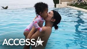 It has six bedrooms, seven bathrooms, a gym, an outdoor swimming pool, cinema room and even a kylie jenner sold her starter house last year. Kylie Jenner Stormi Go Swimming In Adorable Ig Video Youtube