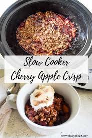 Slow Cooker Cherry Apple Crisp Recipe Recipes Crock Pot Desserts Cherry Apple