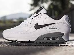 Nike Air Max 90 Essential Leather White Black Cool Grey Sneakernews Com Nike Air Max Nike Shoes Women Nike Air Max 90