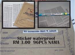 Hahahah tarik & pelekat jer kat buku sekolah. Sticker Nama Buku Sekolah Tak Perlu Mak Printing Empire Facebook