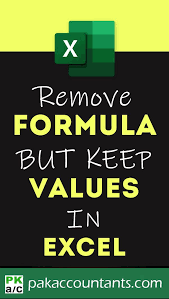 Excel Trick Remove Formula But Keep Values In Excel In 2020 Excel Tutorials Excel For Beginners Excel