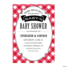 Product title personalized mason jar bridal shower invitations average rating: Personalized Baby Q Baby Shower Invitations Oriental Trading