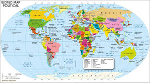 Large World Map In Robinson Projection World Political Map World Geography Map World Map