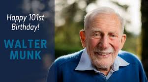 Legendary Scripps oceanographer Walter Munk turns 101 today. We wanted to  know his thoughts