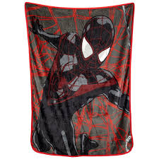 Grey and white stars fitted sheet and pillowcase set. Buy Marvel Miles Morales Spider Man Webs New Kids Throw Blanket