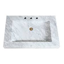 33 inch stone integrated sink top